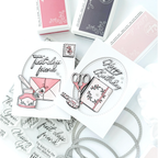 Pinkfresh Studio Classic Correspondence Stamps Dies Stencils And Press Plates Bundle Clean Cards | color-code:ALT03