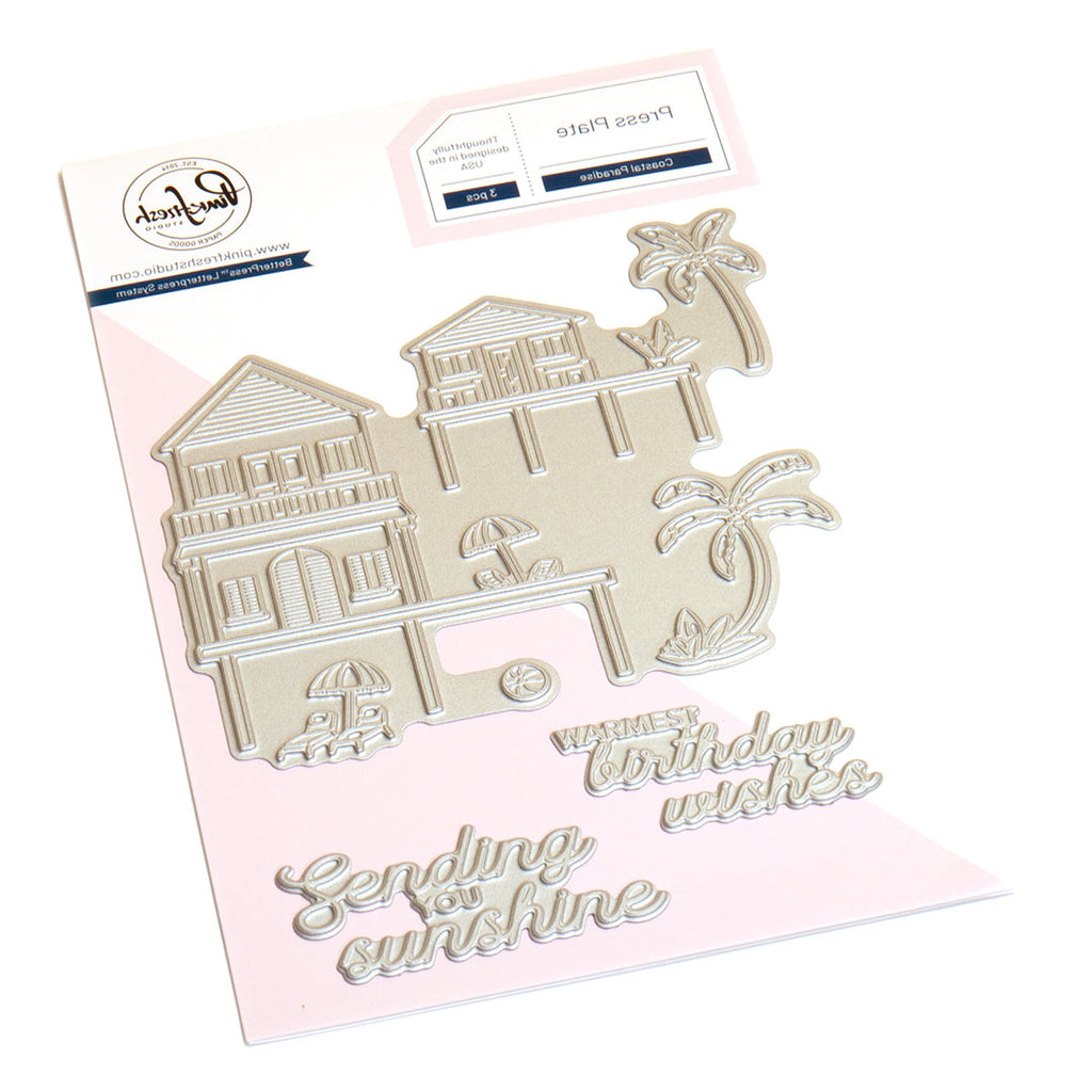 Pinkfresh Studio Coastal Paradise Press Plates 282725 Flipped Image