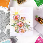 Pinkfresh Studio Coastal Paradise Stamps Dies Stencils And Press Plates Bundle Wishing You Every Happiness