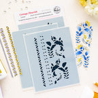 Pinkfresh Studio Cottage Flourish Stencils 339426
