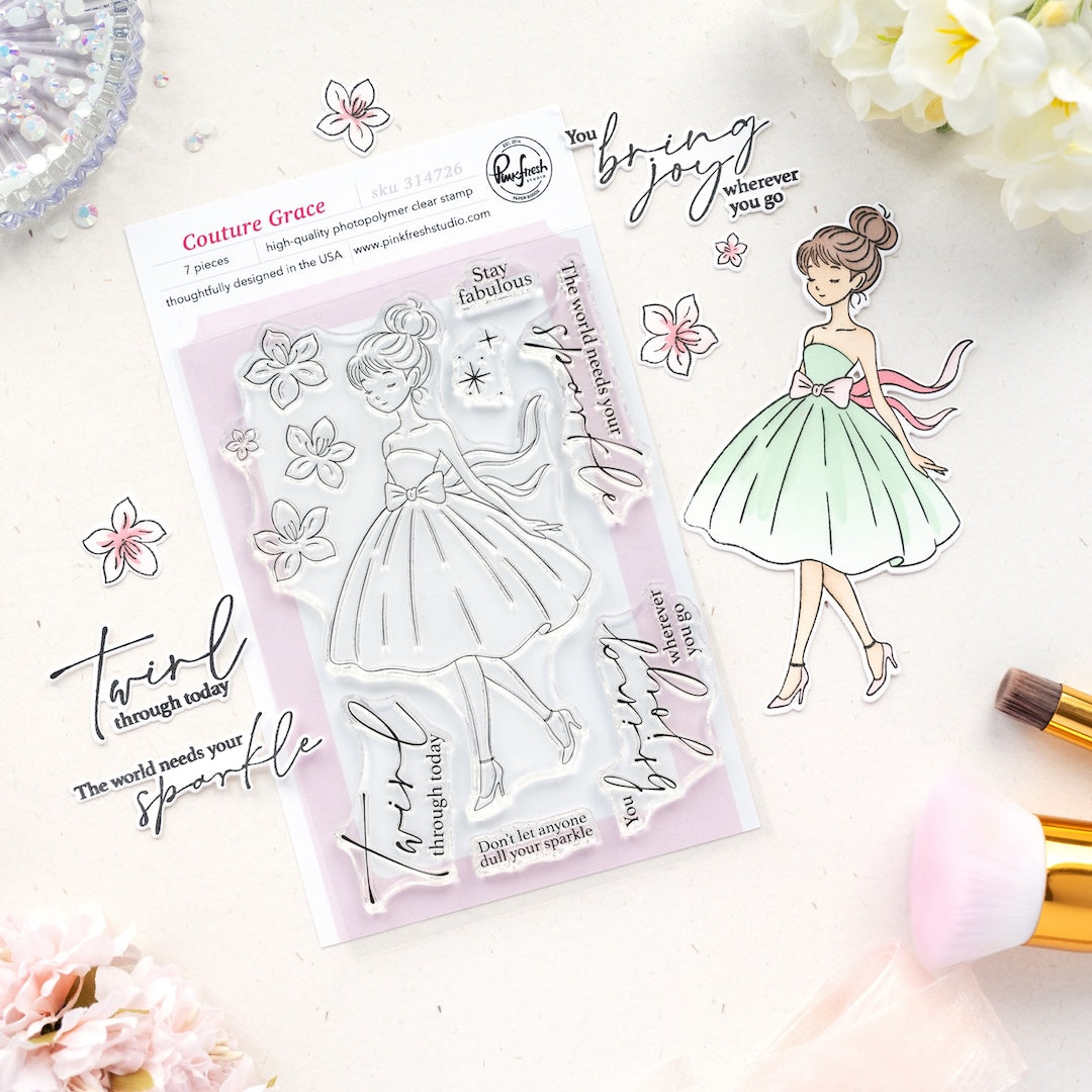 Pinkfresh Studio Couture Grace Clear Stamps 314726