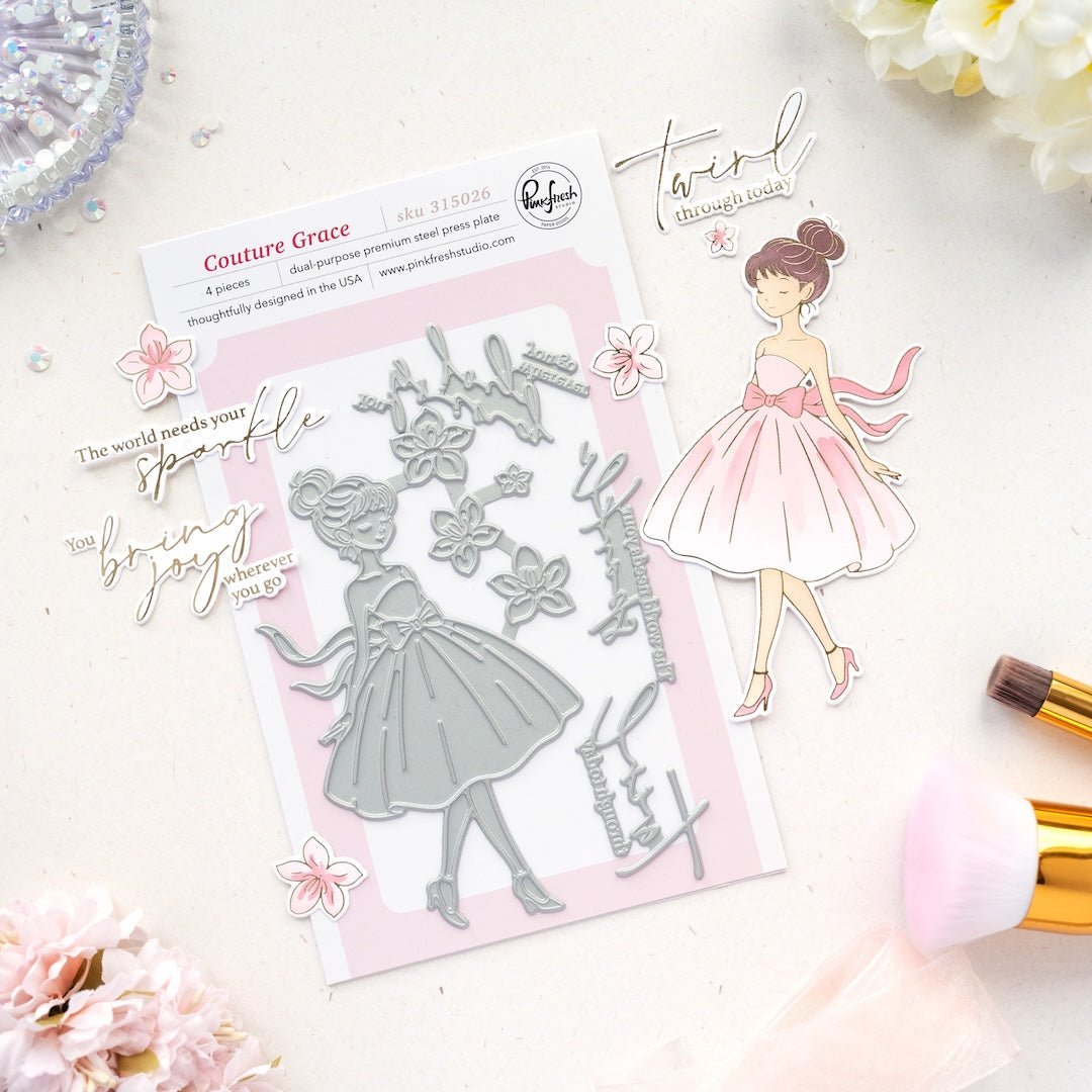 Pinkfresh Studio Couture Grace Press Plates 315026