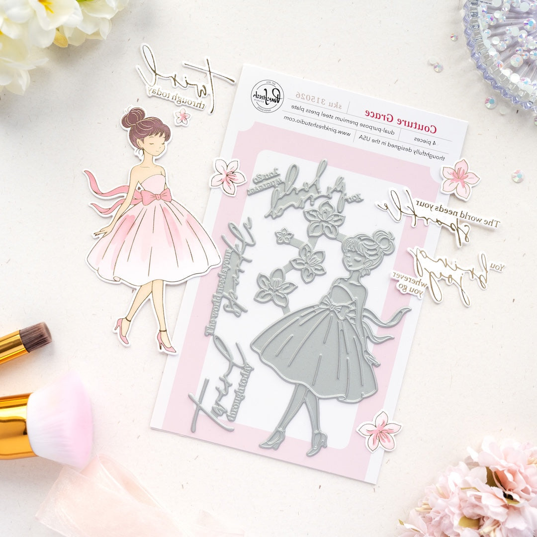 Pinkfresh Studio Couture Grace Press Plates 315026 Product Image Card
