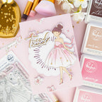 Pinkfresh Studio Couture Grace Press Plates 315026 Twirl Through Today Card