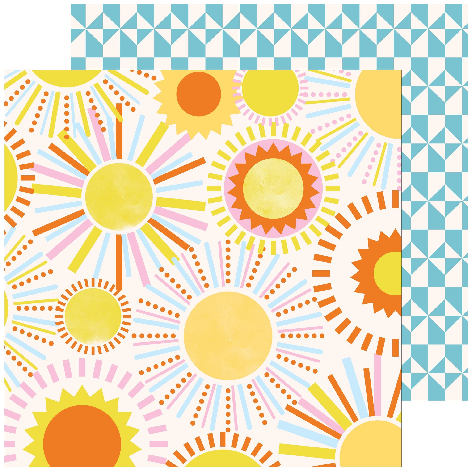 Pinkfresh Studio Crafted Moments 12 x 12 Paper Pack 316226 Bold Sunshine