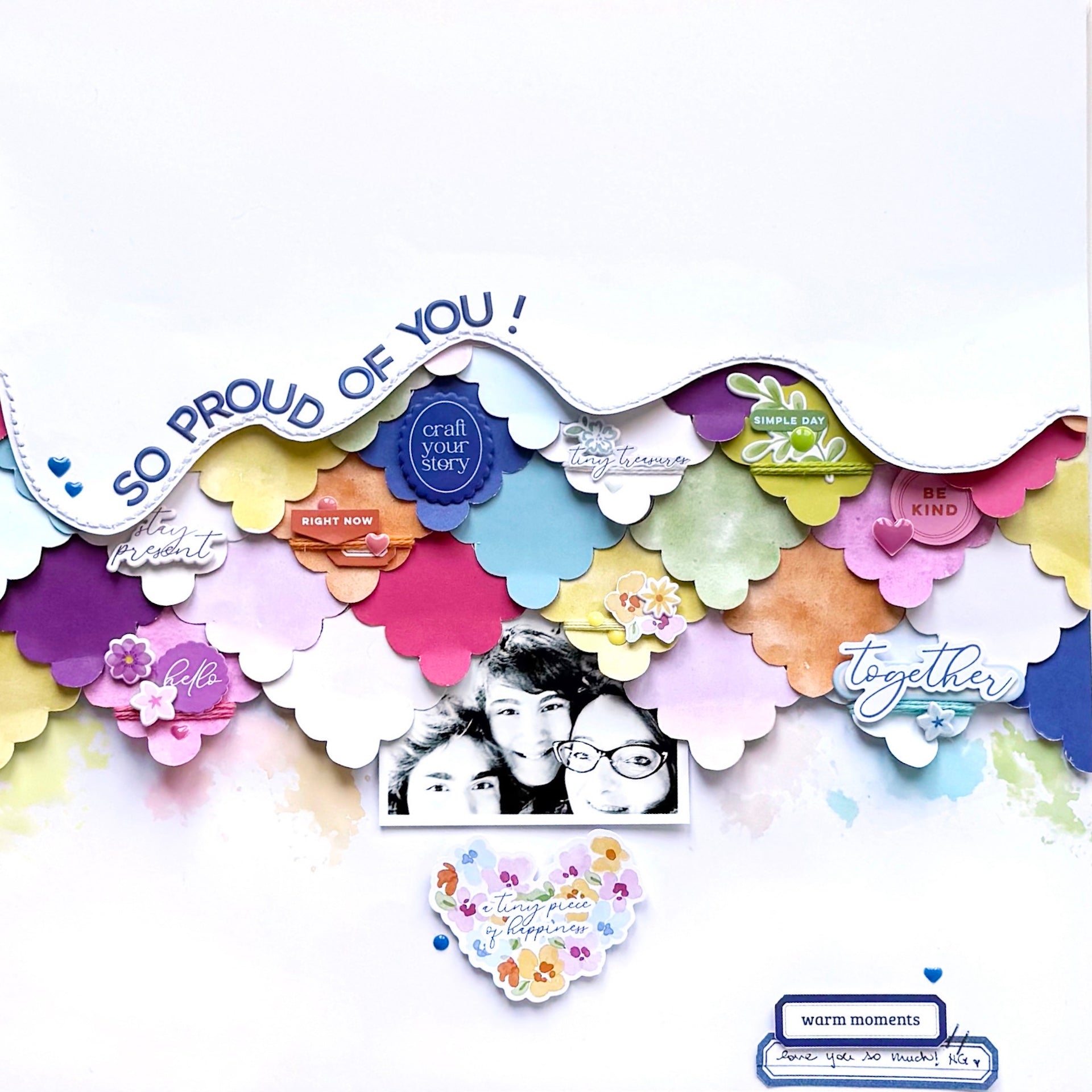 Pinkfresh Studio Crafted Moments 12 x 12 Paper Pack 316226 So Proud Of You Layout