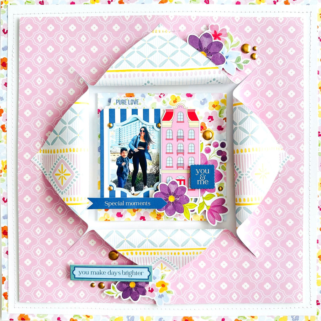 Pinkfresh Studio Crafted Moments 6 x 8 Paper Pack 317526 Pure Love Layout