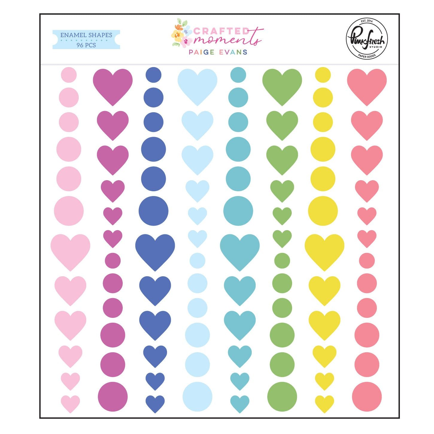Pinkfresh Studio Crafted Moments Enamel Shapes 318326