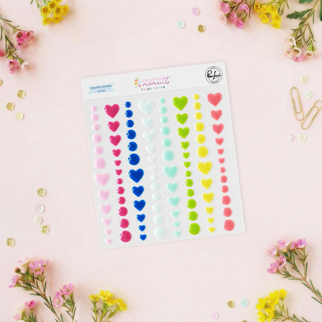 Pinkfresh Studio Crafted Moments Enamel Shapes 318326 Product Image
