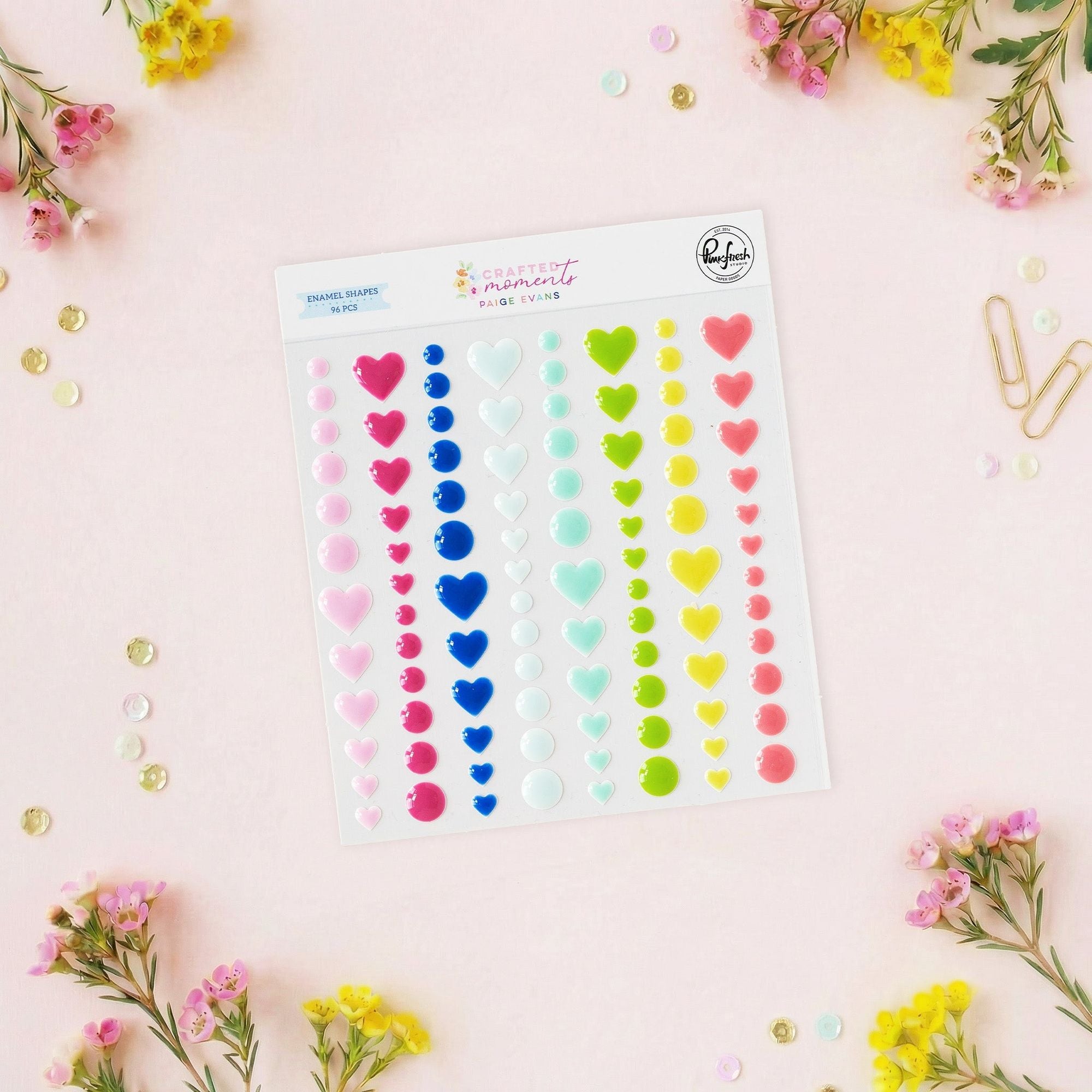 Pinkfresh Studio Crafted Moments Enamel Shapes 318326 Product Image