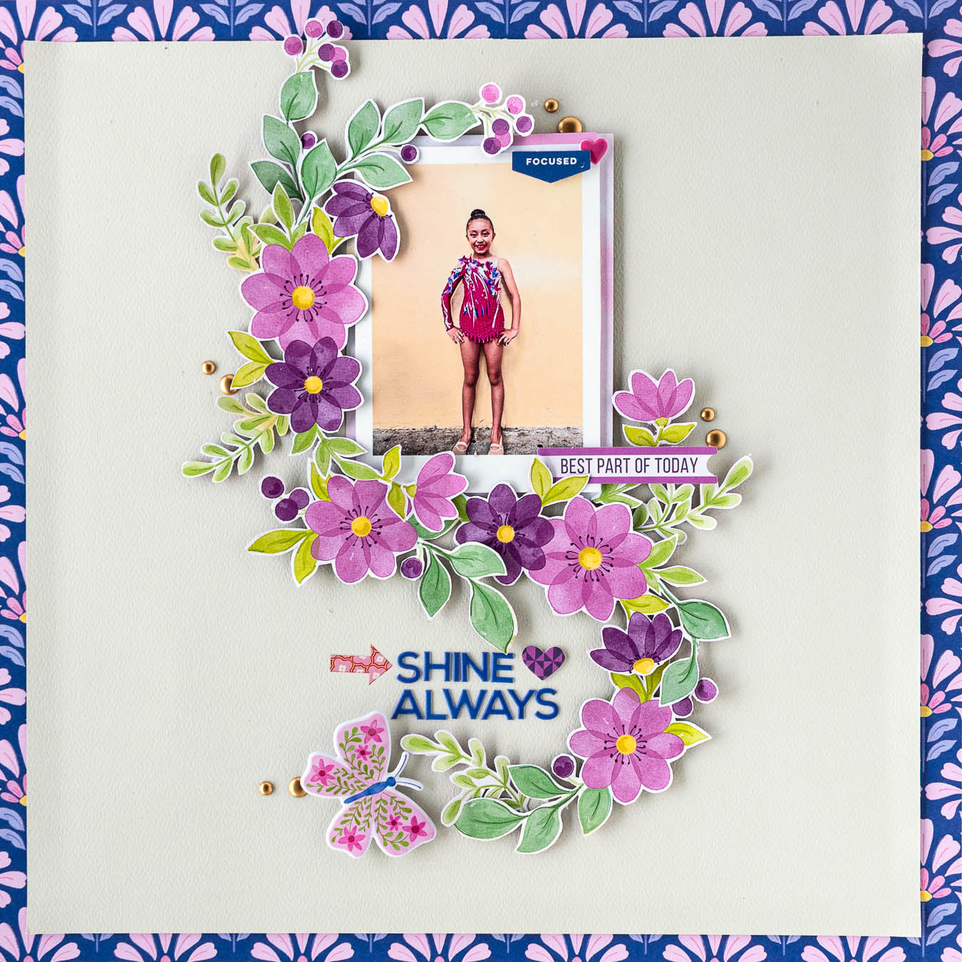 Pinkfresh Studio Crafted Moments Enamel Shapes 318326 Shine Always Layout