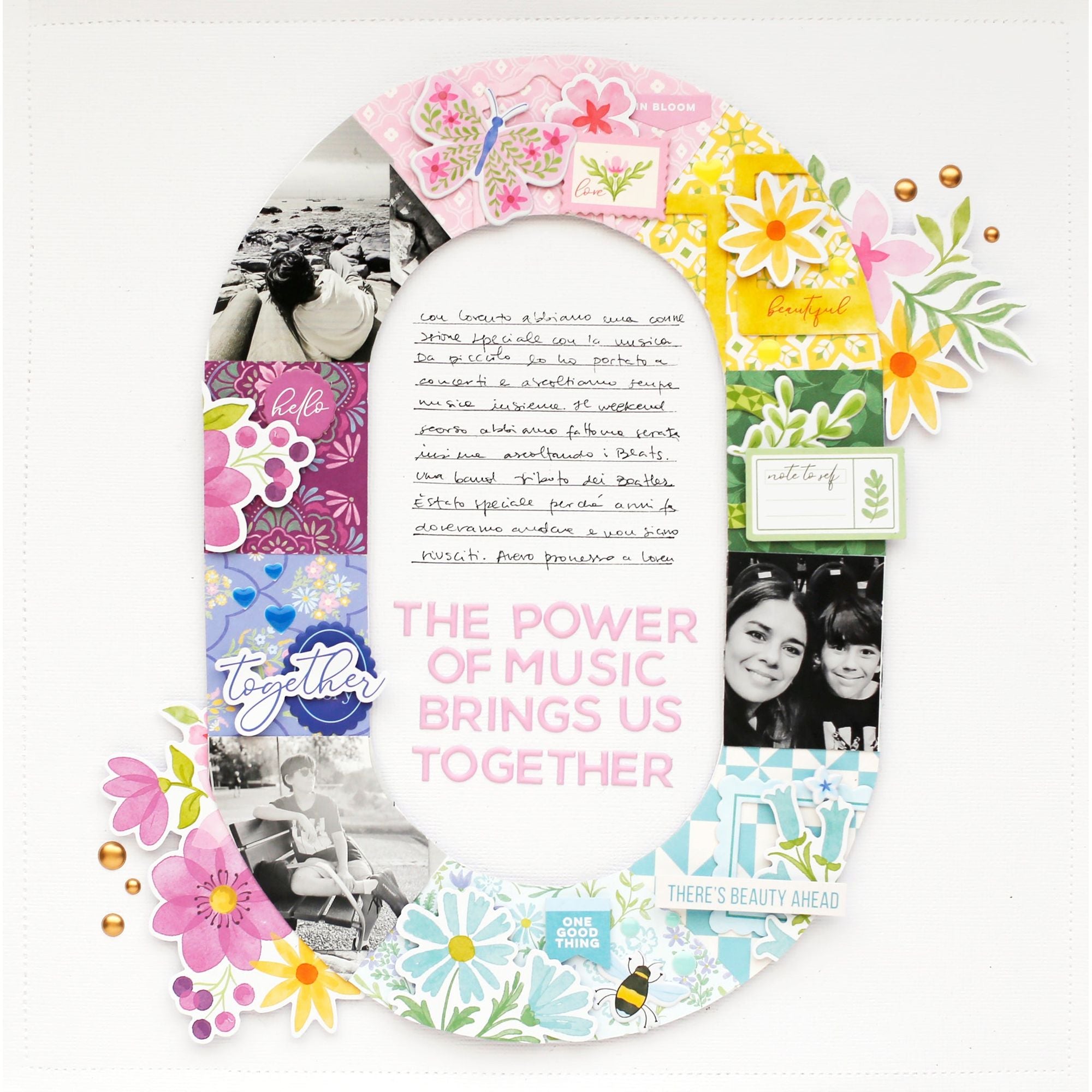 Pinkfresh Studio Crafted Moments Ephemera 317726 The Power Of Music Layout