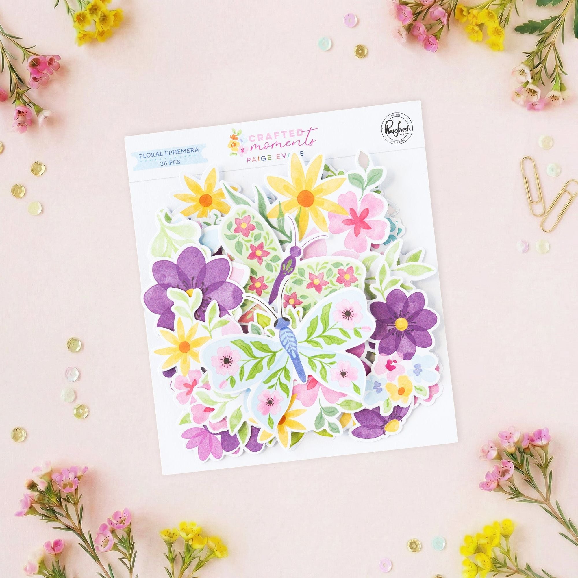 Pinkfresh Studio Crafted Moments Floral Ephemera 318026 Product Image