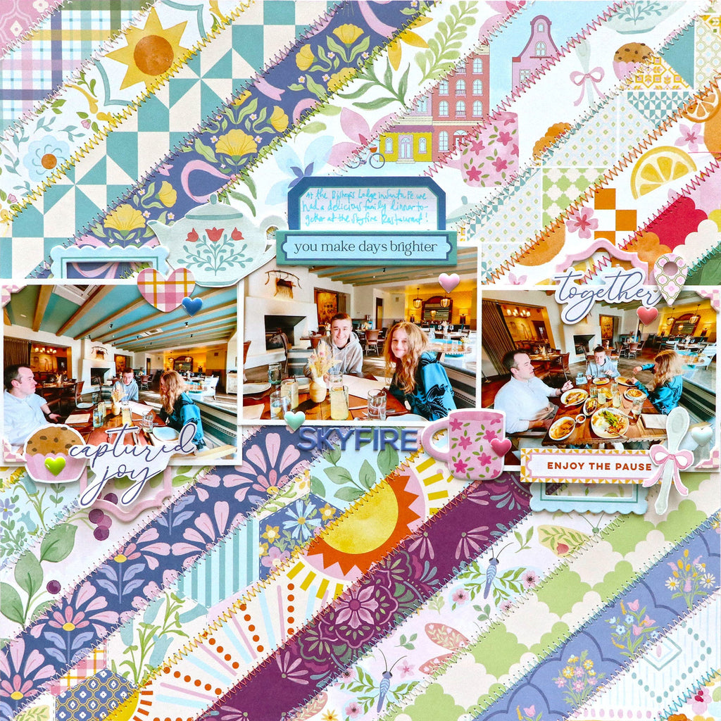 Pinkfresh Studio Crafted Moments Rub-Ons 318226 Family Meal Layout