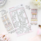 Pinkfresh Studio Darling District Clear Stamps Dies Stencils And Press Plates Bundle 315826 Wafer Thin Dies Set