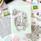 Pinkfresh Studio Darling District Press Plates 316026 Celebrate In Style Card