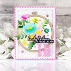 Pinkfresh Studio Dashing Daisies Press Plate 267125 Lucky For Your Friendship Card