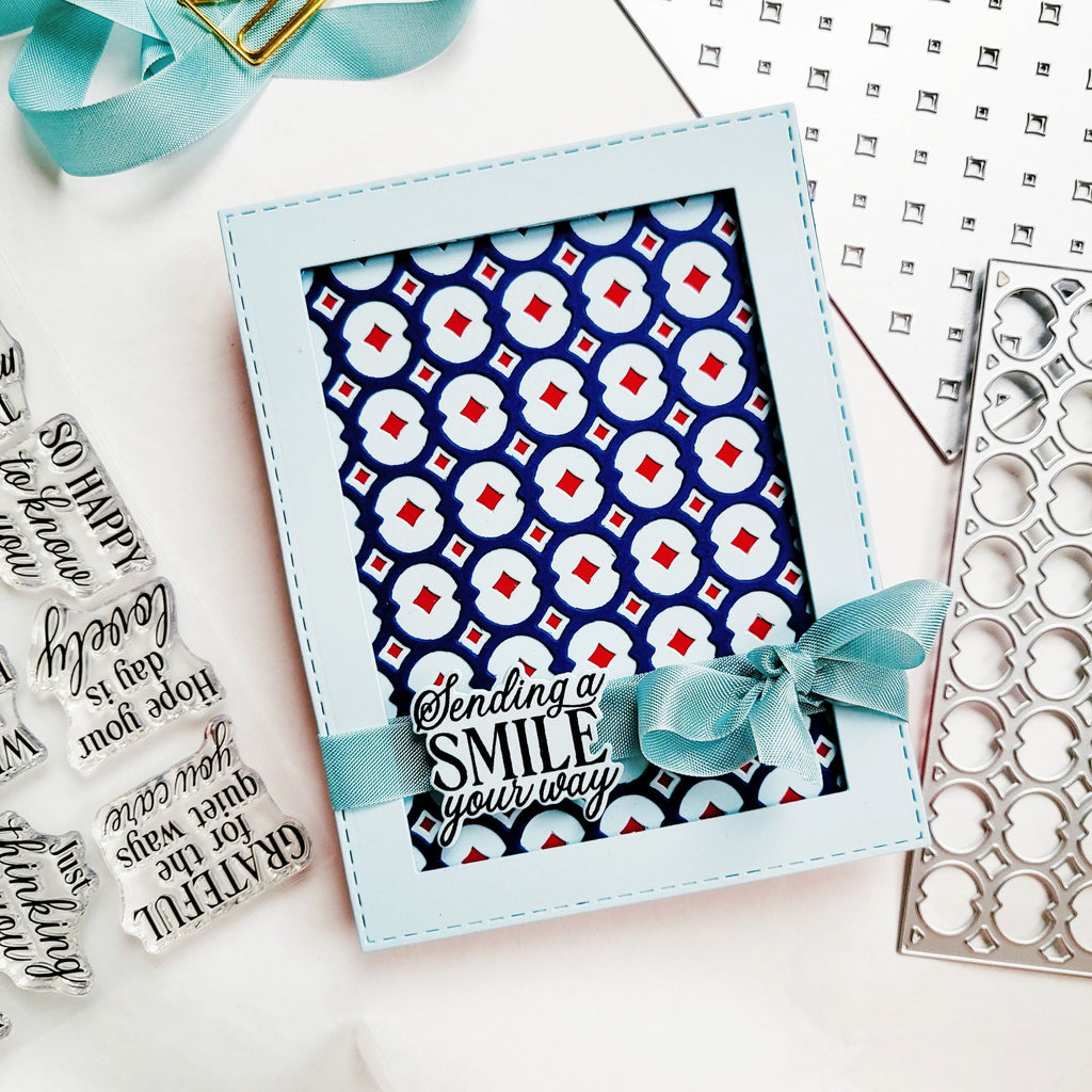 Pinkfresh Studio Dazzling Diamonds Coverplate Die 310525 Sending Smiles Your Way Card
