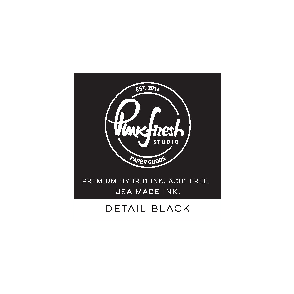 Pinkfresh Studio Detail Black Hybrid Ink Pad Cube pfhic013