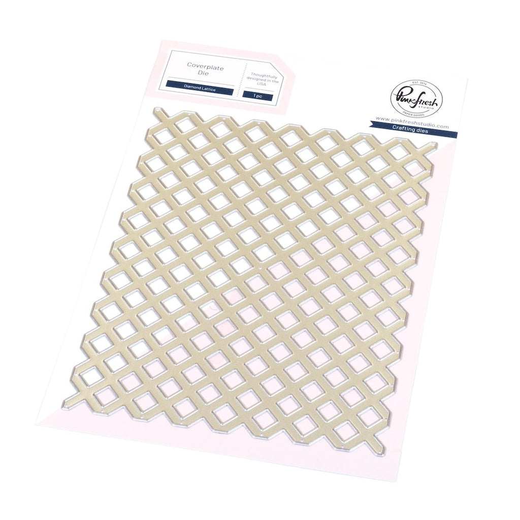 Pinkfresh Studio Diamond Lattice Coverplate Die 300625