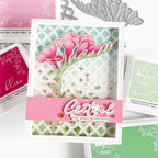Pinkfresh Studio Diamond Lattice Coverplate Die 300625 Grateful For Your Kindness Card