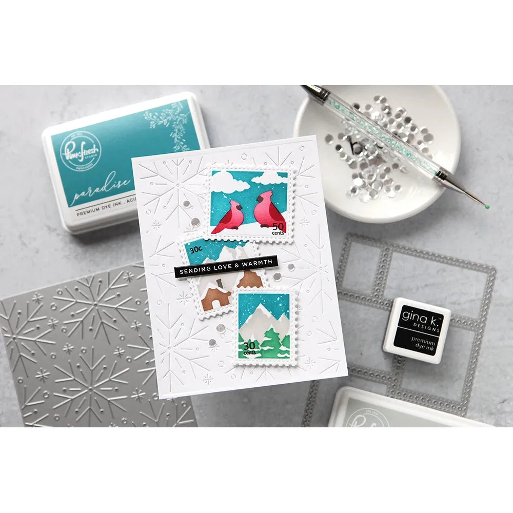 Pinkfresh Studio Doe Dye Ink Pad pfdi043 Winter Postage Scene Card | color-code:ALT01