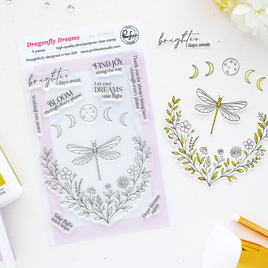 Pinkfresh Studio Dragonfly Dreams Clear Stamps 338826