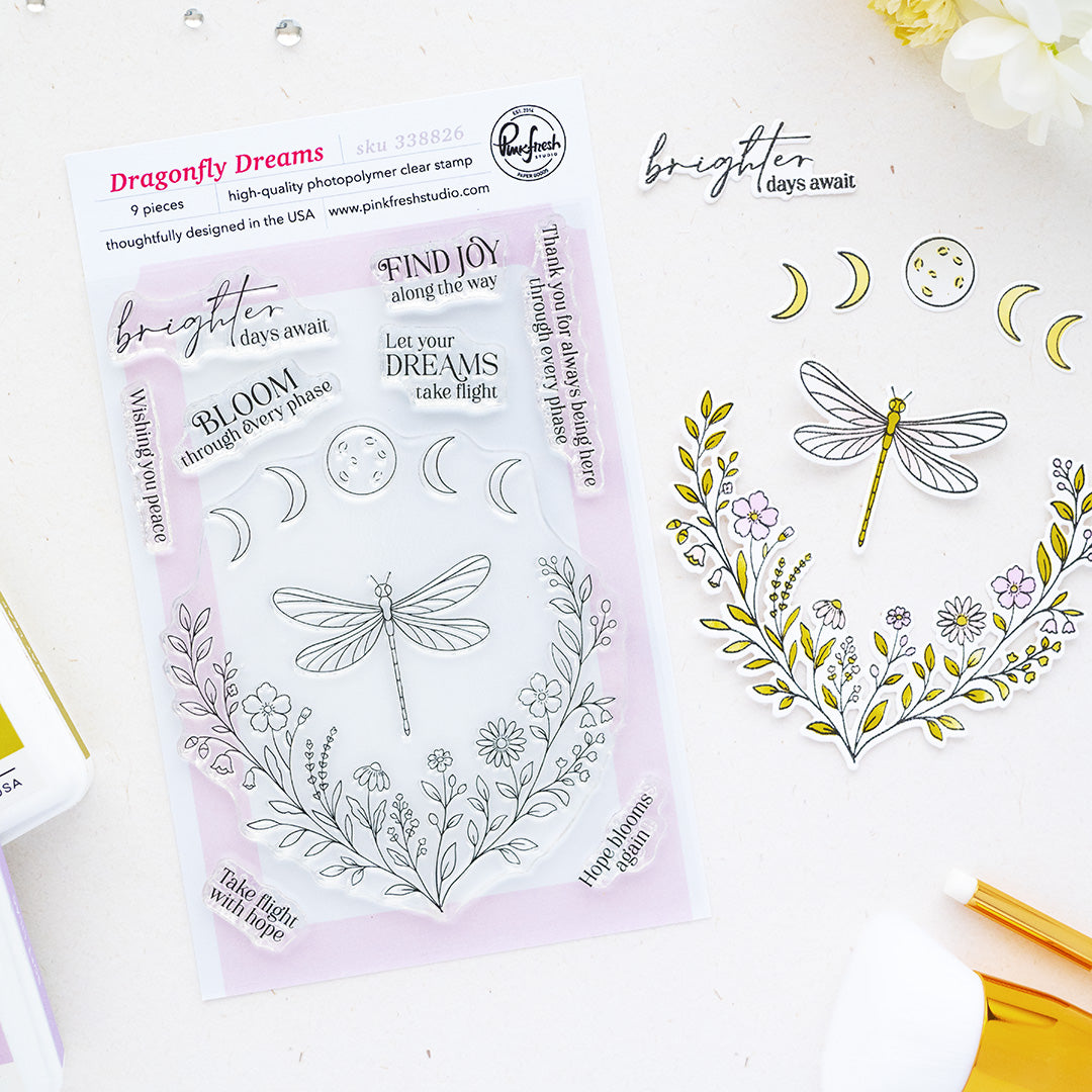 Pinkfresh Studio Dragonfly Dreams Clear Stamps 338826