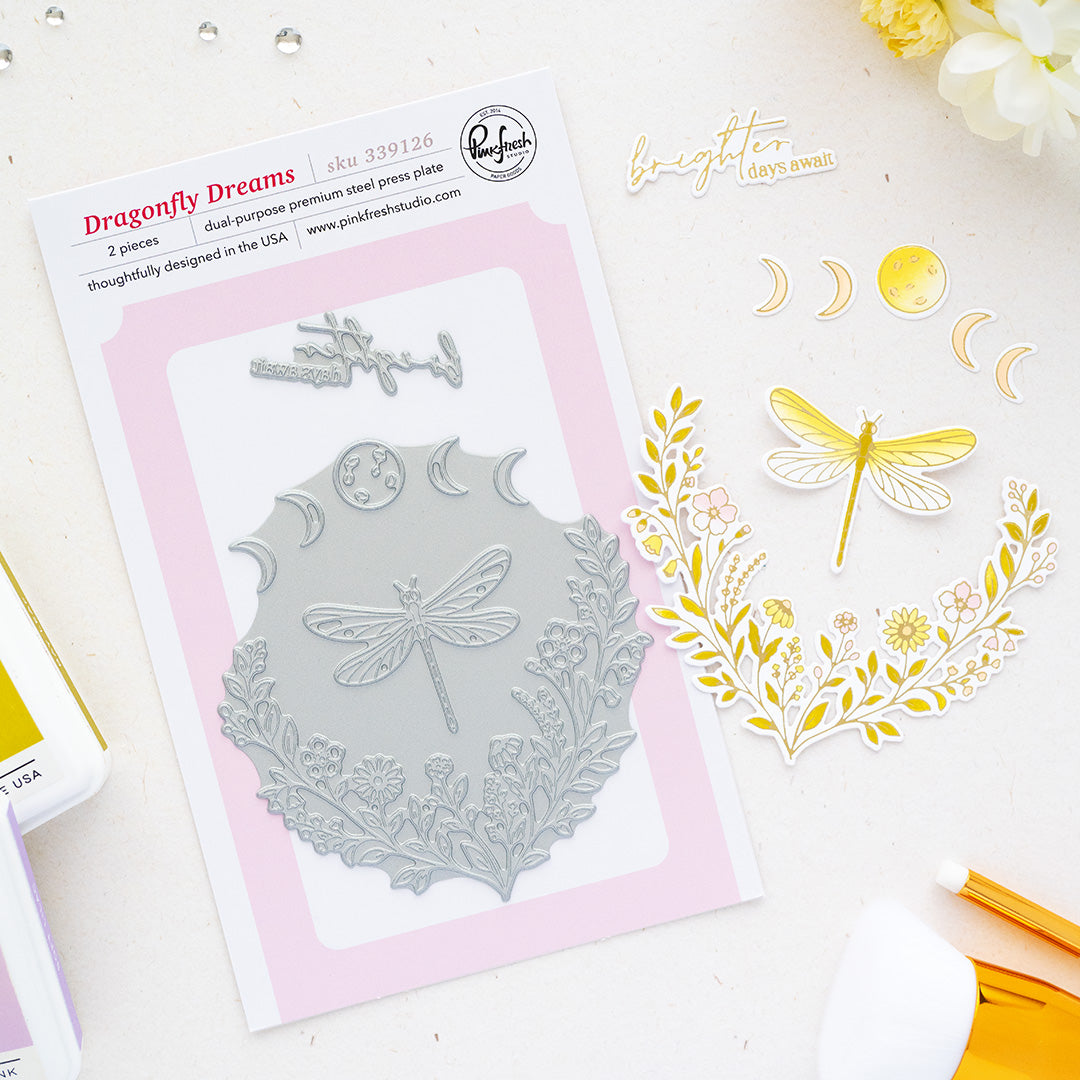 Pinkfresh Studio Dragonfly Dreams Press Plates 339126