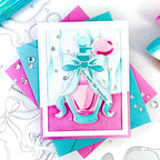 Pinkfresh Studio Elegant Essence Stencils 314126 You Make Life Beautiful Card