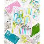 Pinkfresh Studio Elevated Rainbows Coverplate Die 269225 Bright Friendship Card | color-code:ALT03