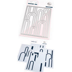 Pinkfresh Studio Elevated Rainbows Coverplate Die And Stencil Bundle