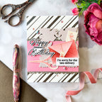 Pinkfresh Studio Essentials 8.5 x 11 Glitter Cardstock Champagne 6 Sheets pf140es Air Mail Card | color-code:ALT01