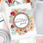 Pinkfresh Studio Essentials Elegant Circles Dies pf177es You're A Beautiful Soul Card