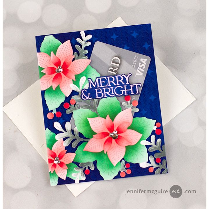 Pinkfresh Studio Evergreen Sparkle Coverplate Die 292025 Merry And Bright Card | color-code:ALT01