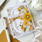 Pinkfresh Studio Fancy Edgers Dies pf174es Floral Celebration Card | color-code:ALT02
