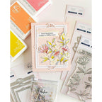 Pinkfresh Studio Fancy Rectangle Frame Dies pf161es Floral Kindness Card | color-code:ALT02