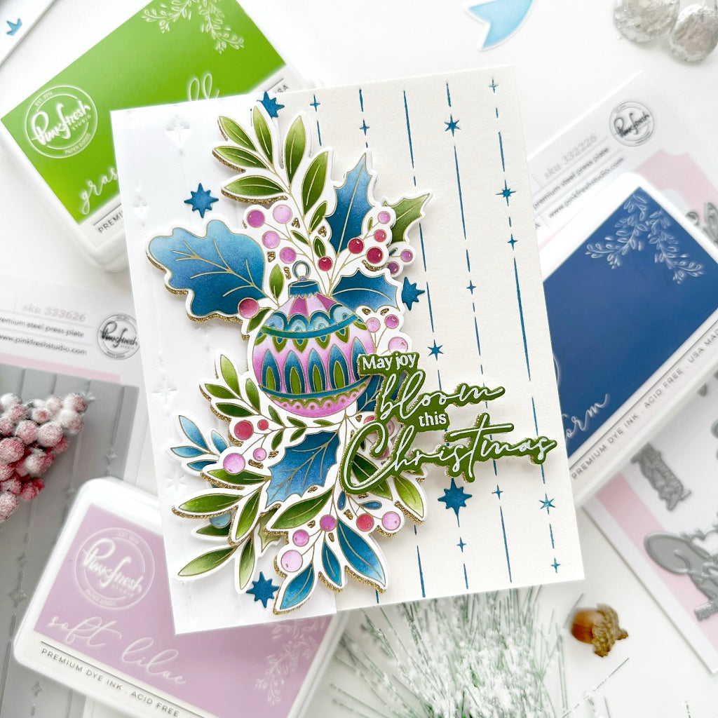 Pinkfresh Studio Festive Flourish Dies 332026 May Joy Bloom This Christmas Card