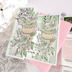 Pinkfresh Studio Festive Flourish Press Plates 332226 May Joy Bloom This Christmas Card