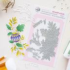 Pinkfresh Studio Festive Flourish Press Plates 332226 Reverse Sentiments Image