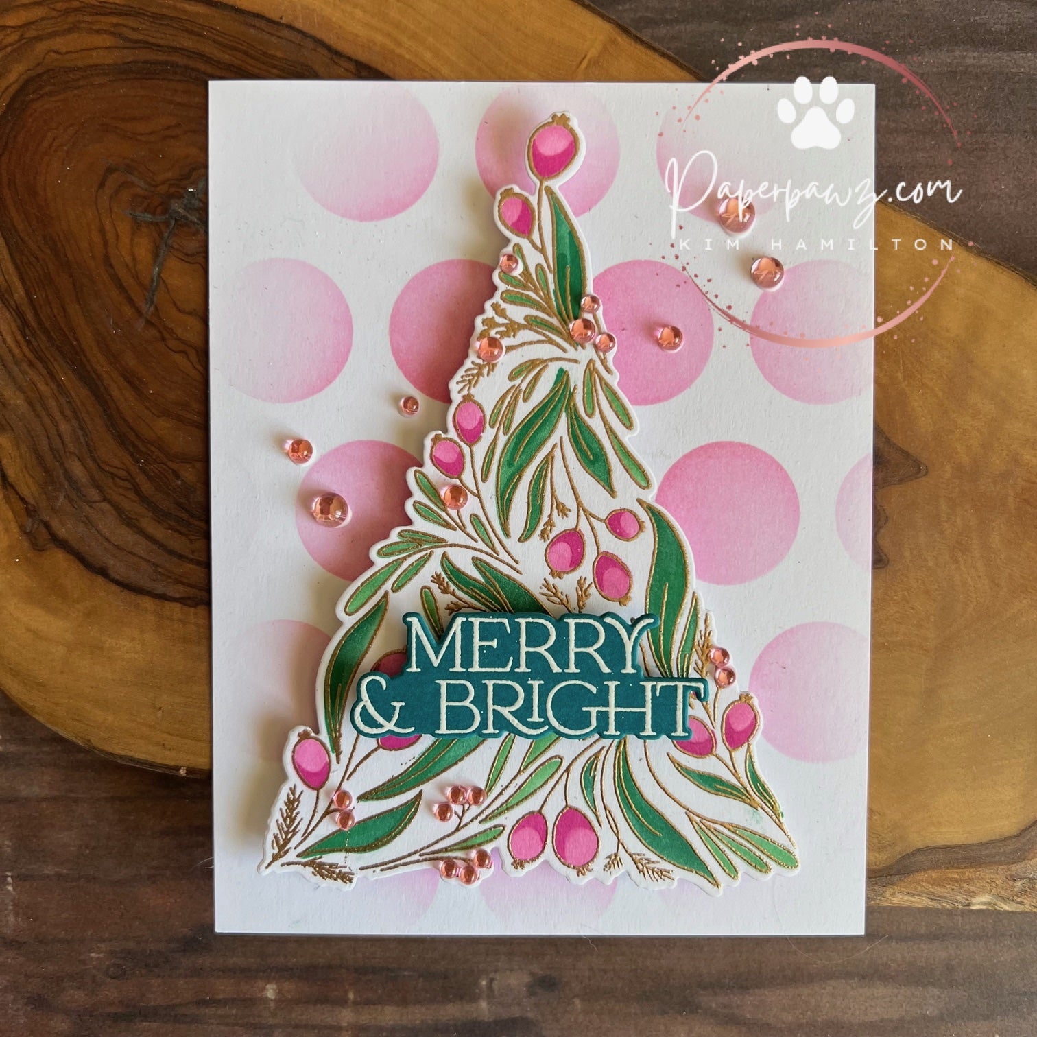 Pinkfresh Studio Festive Foliage Tree Dies 250824 Modern Christmas Card | color-code:ALT04