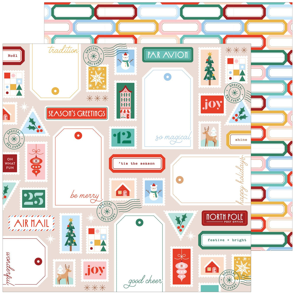 Pinkfresh Studio Festive Fun 12 x 12 Paper Pack 334626 Hustle Bustle