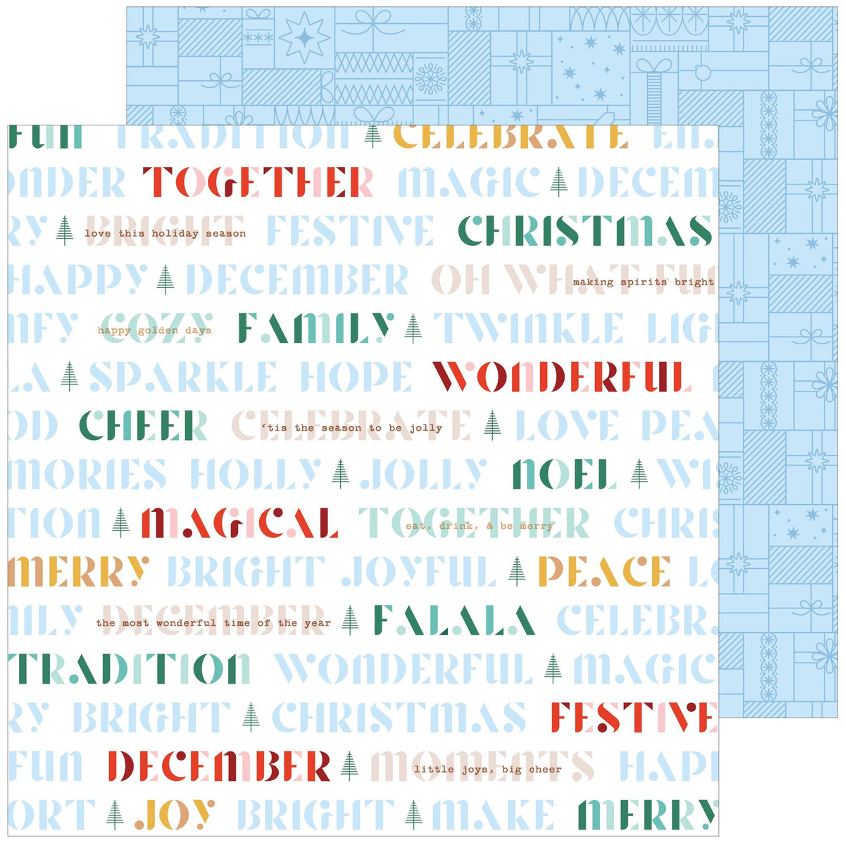 Pinkfresh Studio Festive Fun 12 x 12 Paper Pack 334626 Joyful Moments