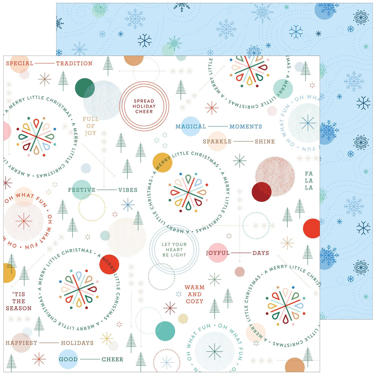 Pinkfresh Studio Festive Fun 12 x 12 Paper Pack 334626 Merry Vibes