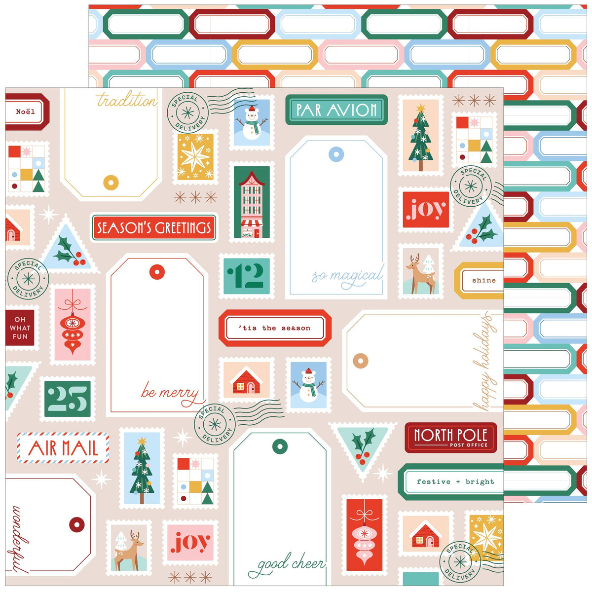 Pinkfresh Studio Festive Fun 6 x 6 Paper Pack 335926 Hustle Bustle