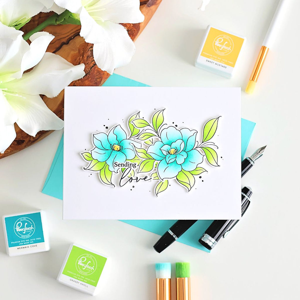 Pinkfresh Studio Floral Daydream Dies 320926 Sending Love Card