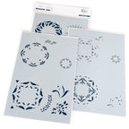 Pinkfresh Studio Floral Kaleidoscope Stencils 266325