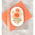 Pinkfresh Studio Floral Lattice Coverplate Die 300725 Thinking Of You Today Acetate Card | color-code:ALT01