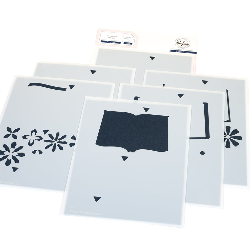 Pinkfresh Studio Floral Tale Die And Stencils Bundle 309925 High quality stencils