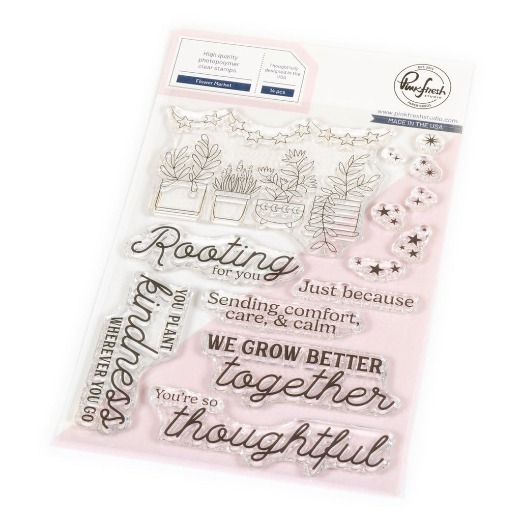 Pinkfresh Studio Flower Market Clear Stamps 295825